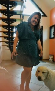 Robe sur mesure crée par la famille papillon